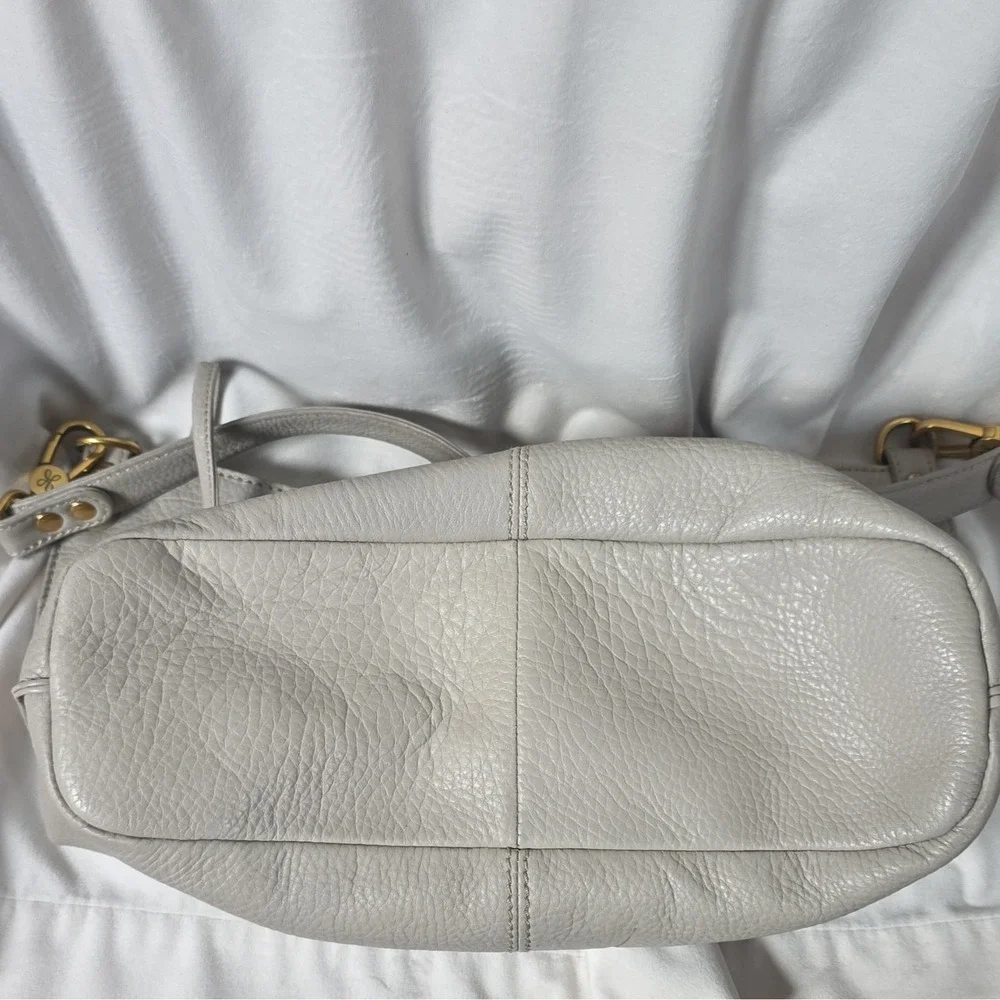 HOBO Pier Convertible Leather Shoulder Bag Crossbody – Birch Gray